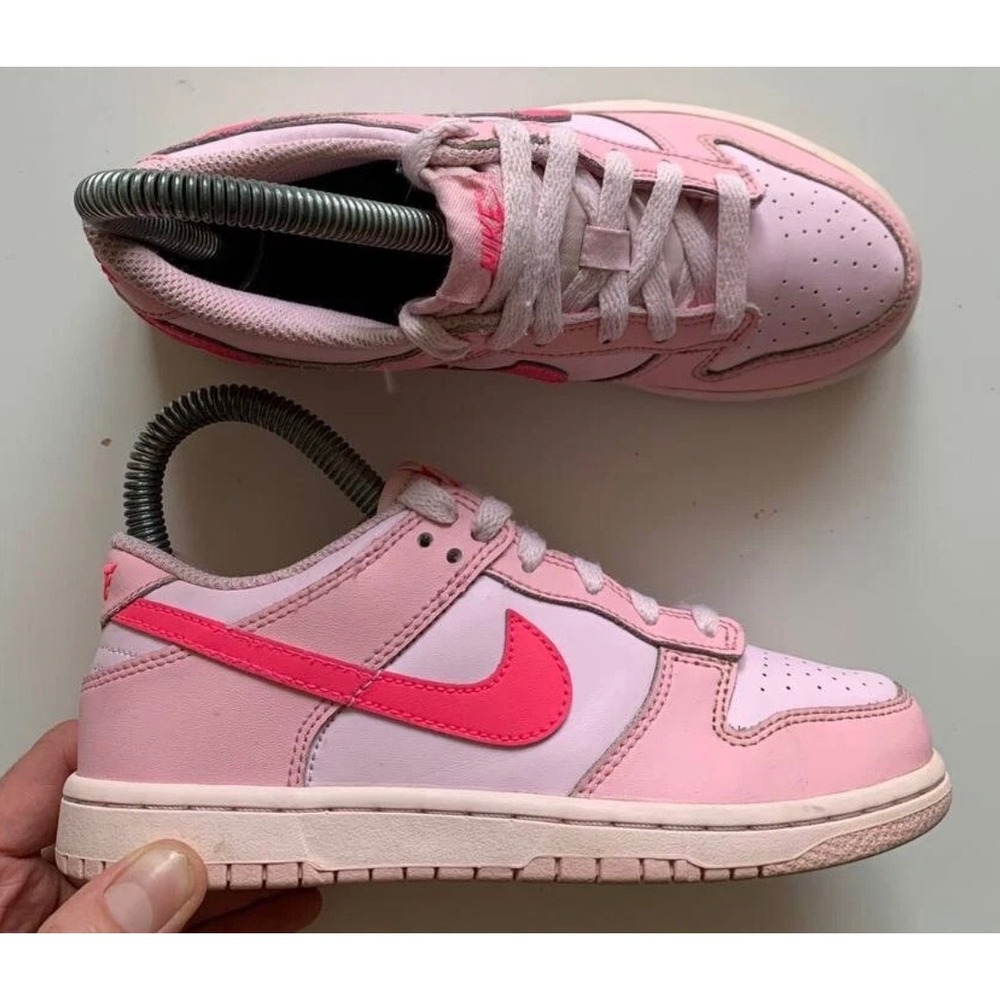 The Nike Dunk Low 'Triple Pink' DH9765-600 Kids Sz 11C